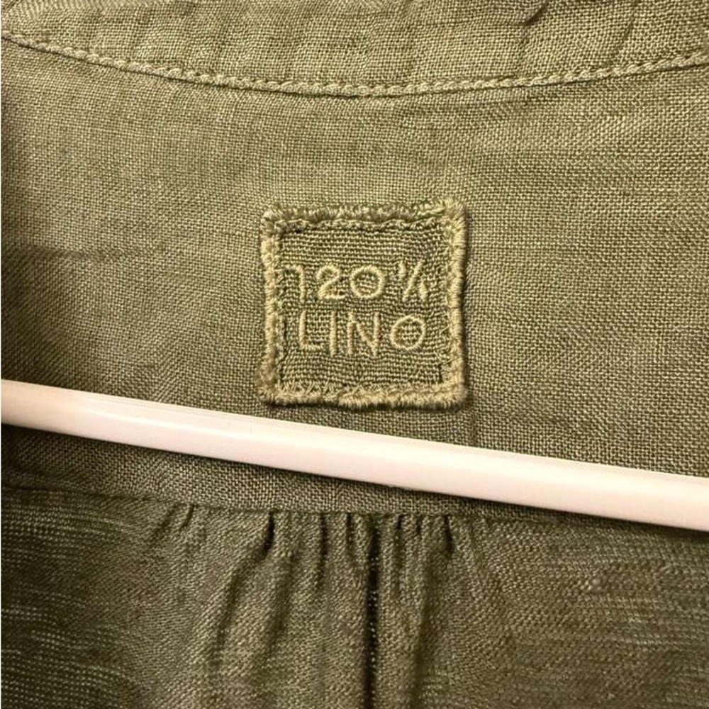 120% Lino- Elegant Blouse with Side Slits for Women - Picture 6 of 7